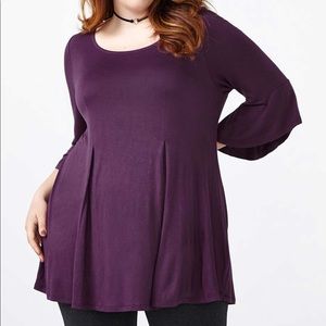 🆕 Penningtons Purple Bell Sleeve Top - 4X